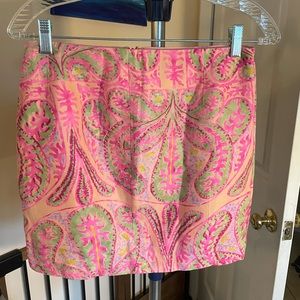 ❤️100% Silk Colorful skirt size 14 inches flat hips , waist 18” & 16 inches long